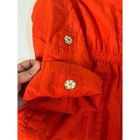 New York & Company Women's Cinch Waist Zip Front Hooded Trench Coat Rain Coat Sm - Picture 9 of 12